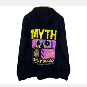 District VIT Fleece Sully Squad Myth Black Hoodie Kangaroo Pocket Adult 2X